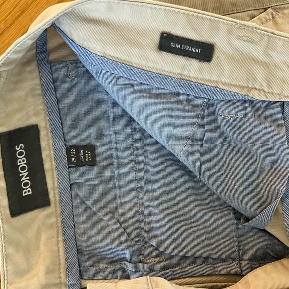 Men’s SLIM 29x32 Bonobos Washed Chinos (Stone Cutters - light khaki) - Picture 2 of 3
